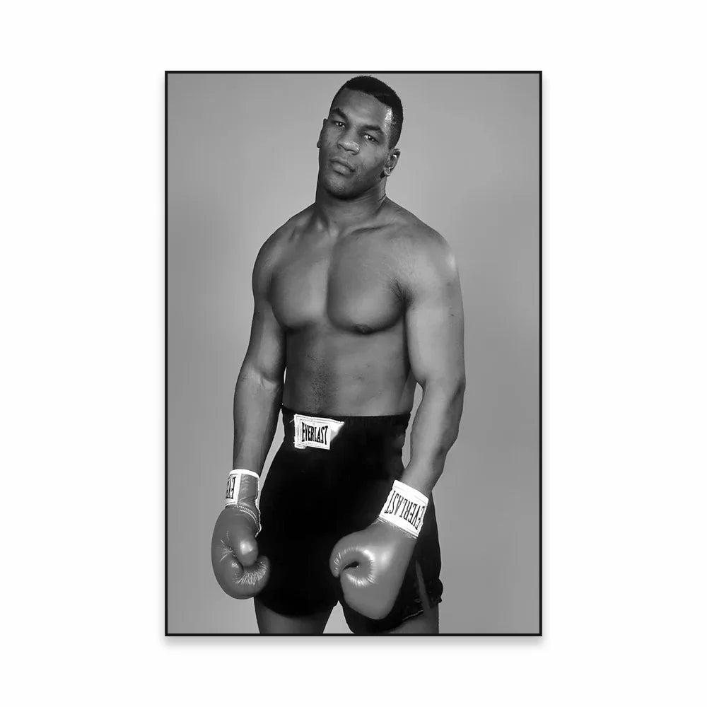 Plakat Mike Tyson – Czarno-Biały